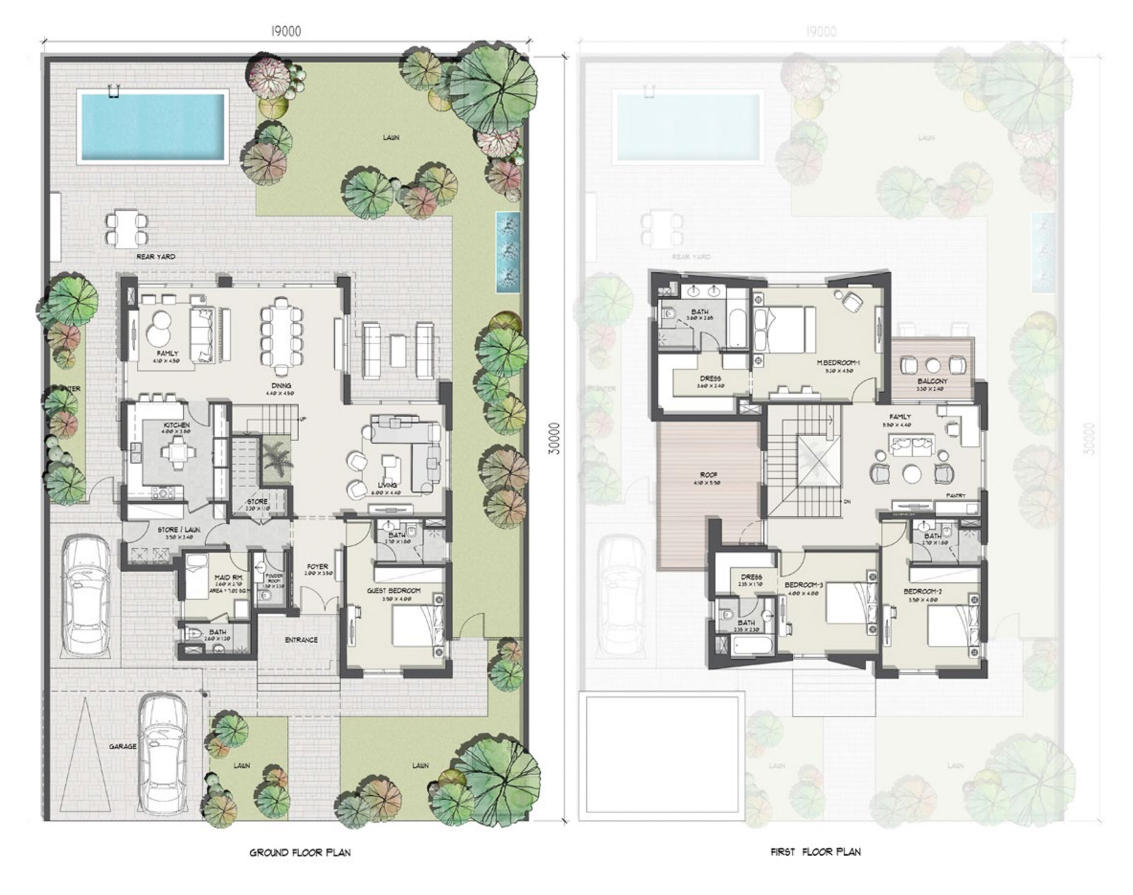 Floorplan Murooj Al Furjan Villa